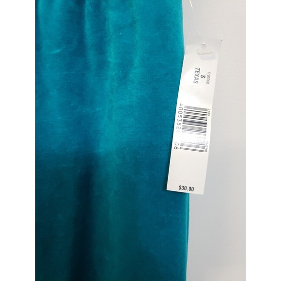 KIM ROGERS Track Suit  Pants Womens Sz S Athletic warm up green elastic velour - Picture 3 of 9